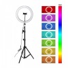 Кольцевая лампа 33 см RGB LED MJ33 + штатив 2,1 метра