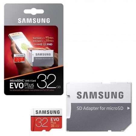 Карта памяти Samsung EVO PLUS microSDHC 32GB + адаптер