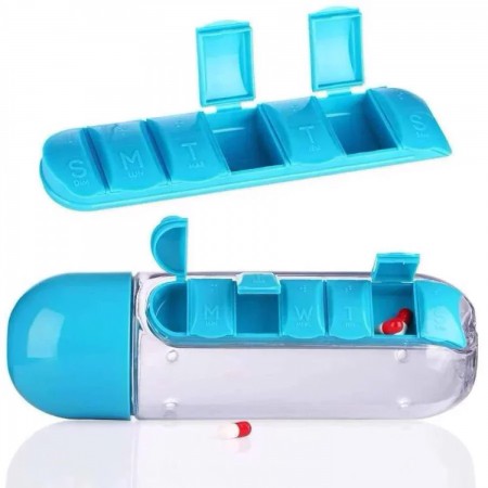 Бутылка для воды с органайзером для таблеток Pull Vitamin Organizer 600 мл
